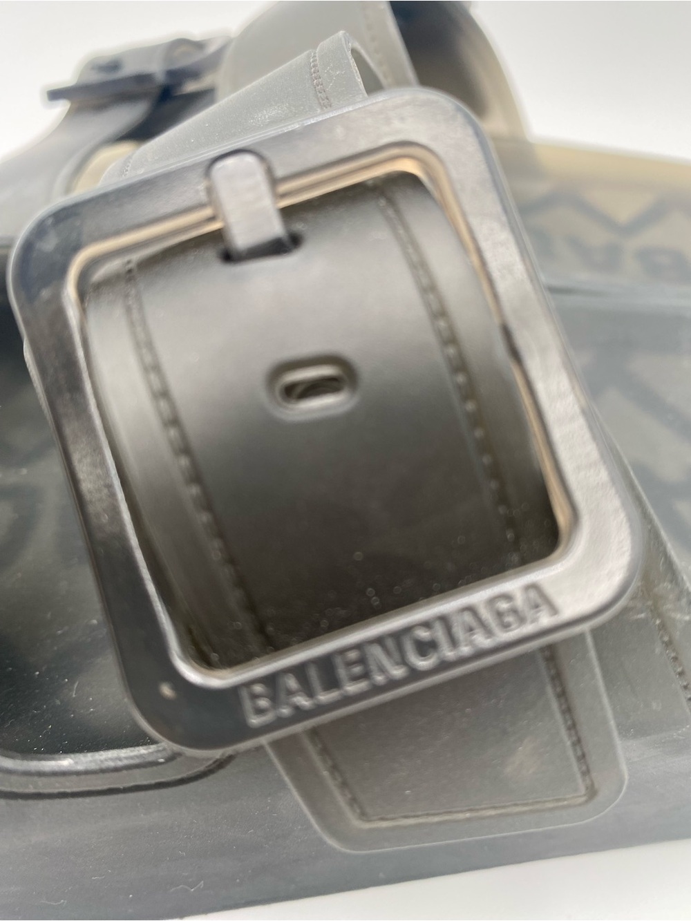 Balenciaga Black Platform Double-Buckle Slide Sandals - Picture 5 of 15